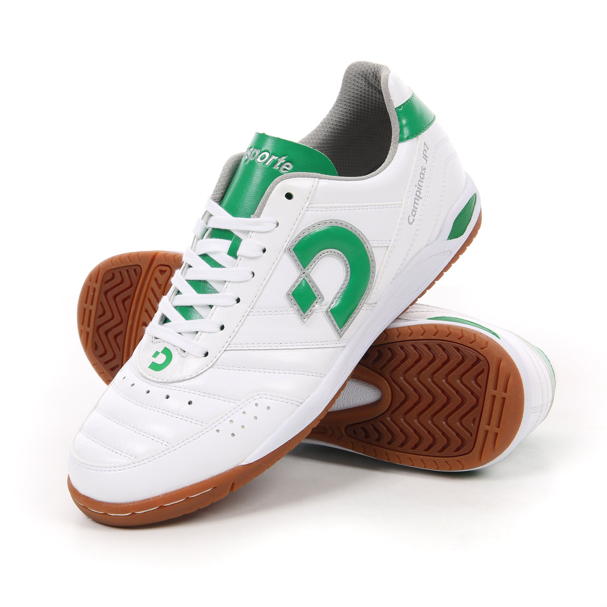 Desporte Campinas JP7 white green silver futsal shoes