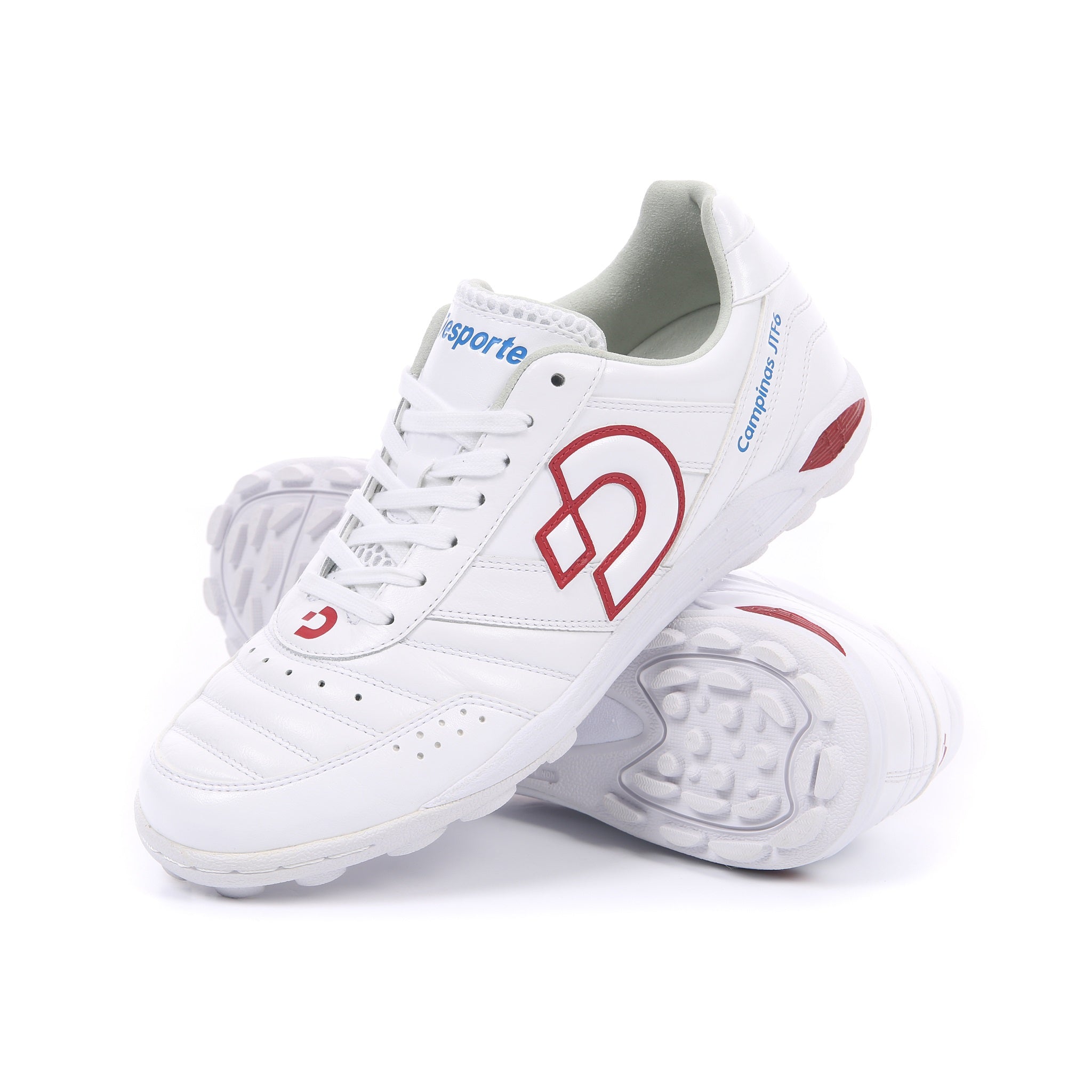 Desporte Campinas JTF6 white red turf soccer shoes