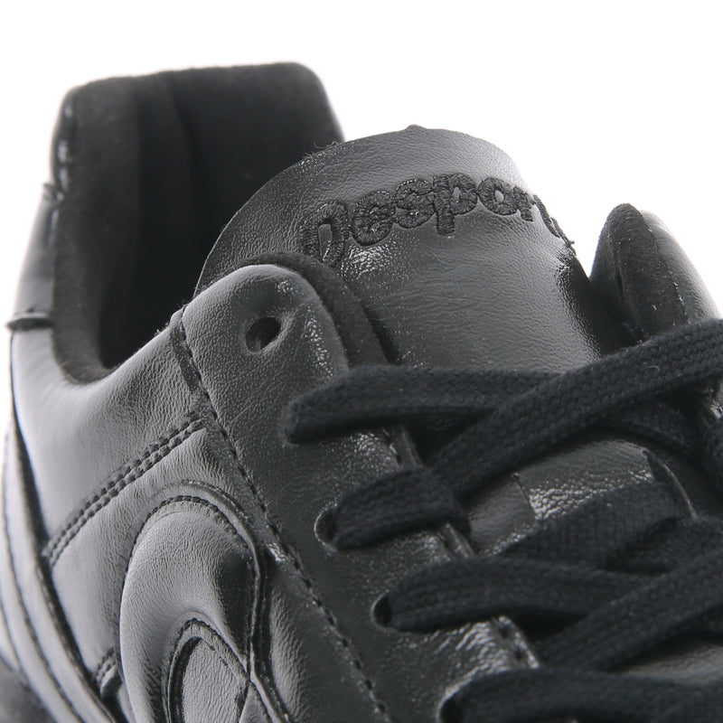 Desporte Campinas SP2 all black futsal shoe full synthetic leather upper and tongue
