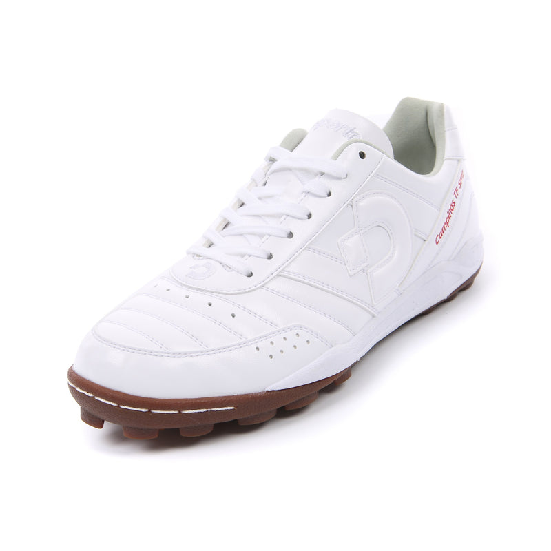 Desporte Campinas TF SP2 full synthetic leather all white turf soccer shoe with synthetic suede leather lining
