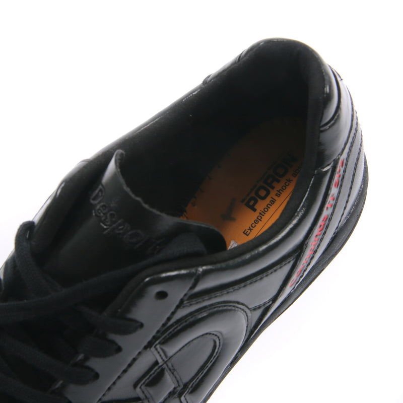 Desporte Campinas TF SP2 full synthetic leather all black turf soccer shoe with Poron memory foam shock absorption