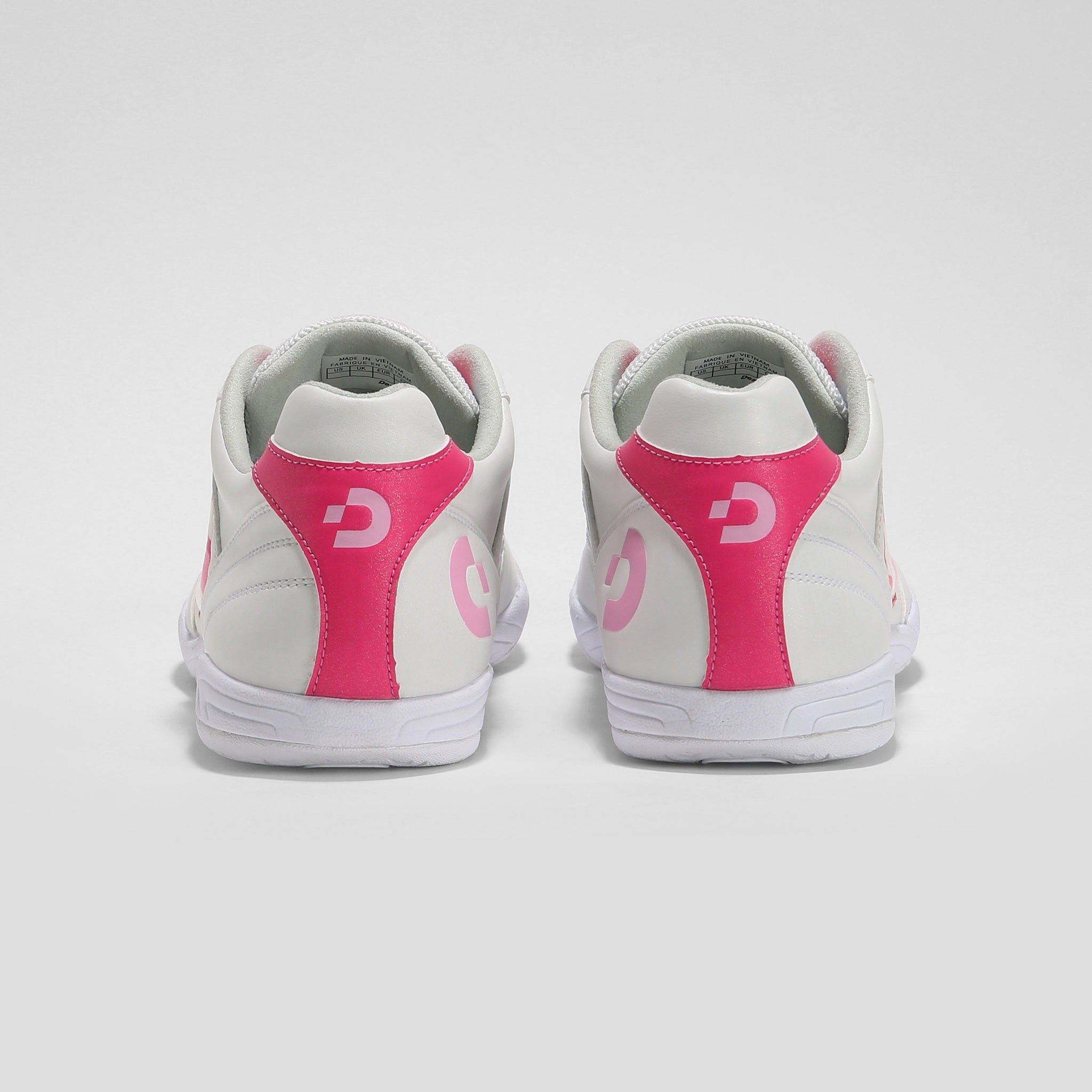 Desporte Rio KI2 white futsal shoes with pink logo backview