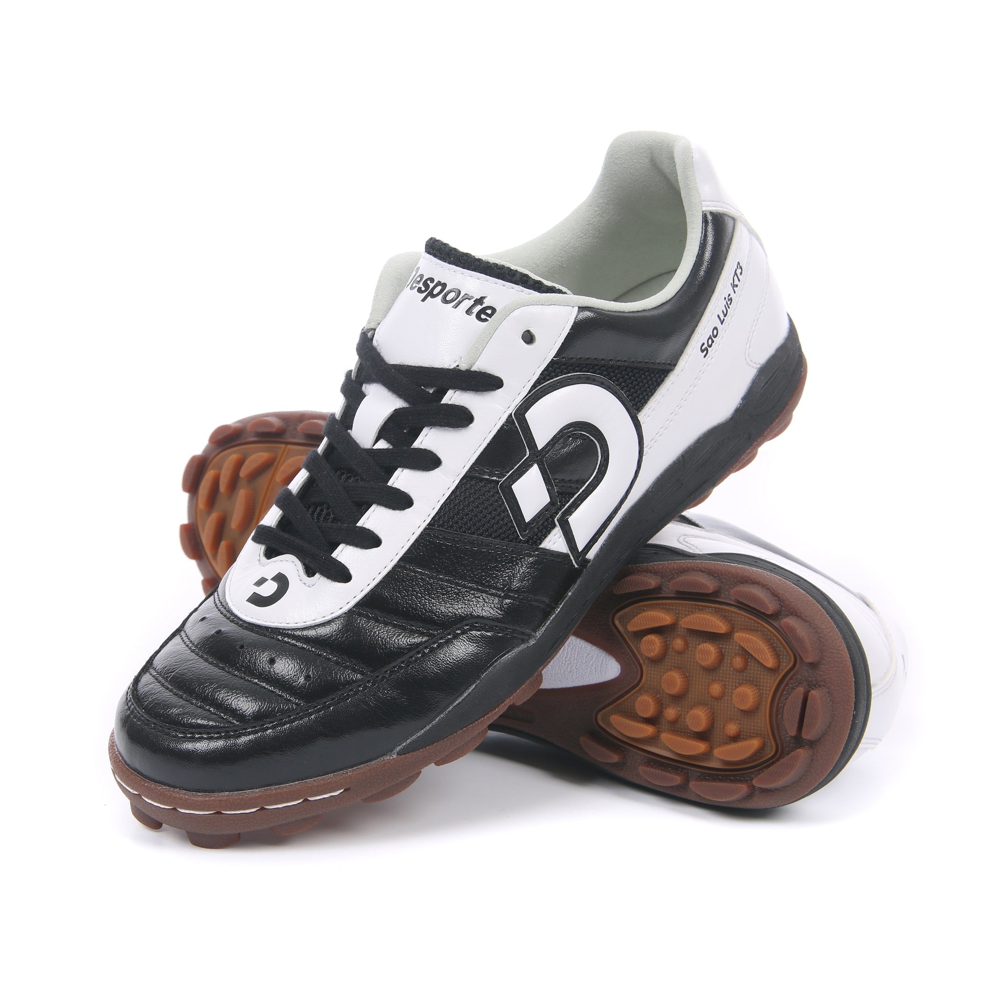 Desporte black and white Sao Luis KT3 turf soccer shoes