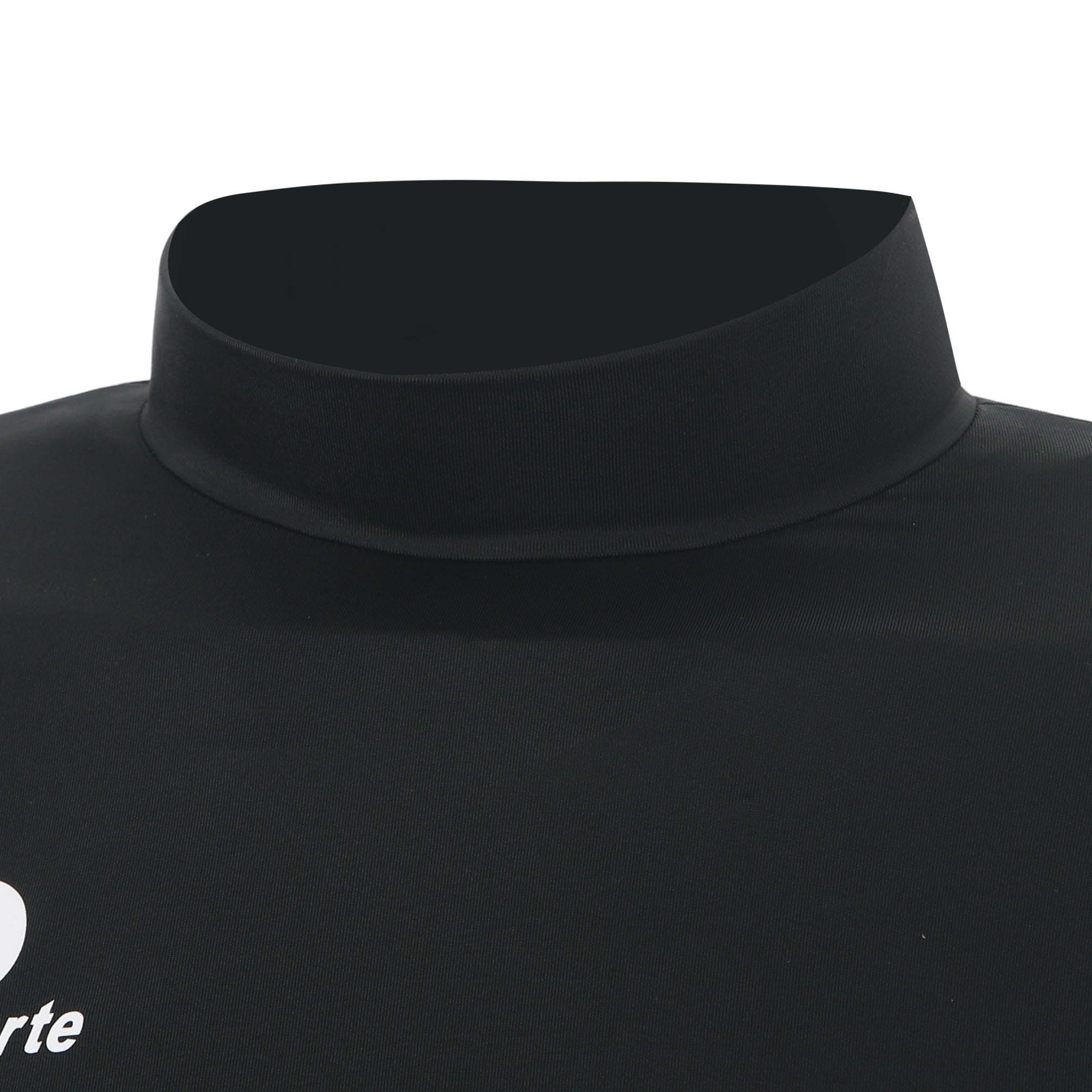 Desporte black long sleeve sweat wicking base layer shirt with high collar