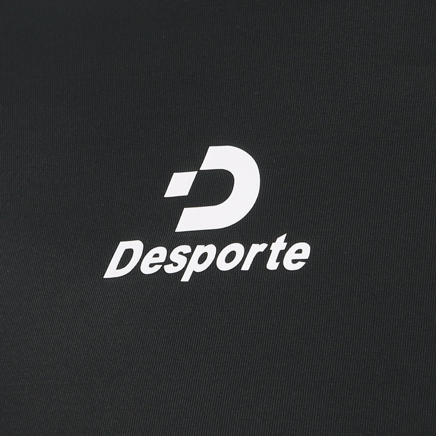 Desporte black long sleeve sweat wicking base layer shirt with high collar print logo