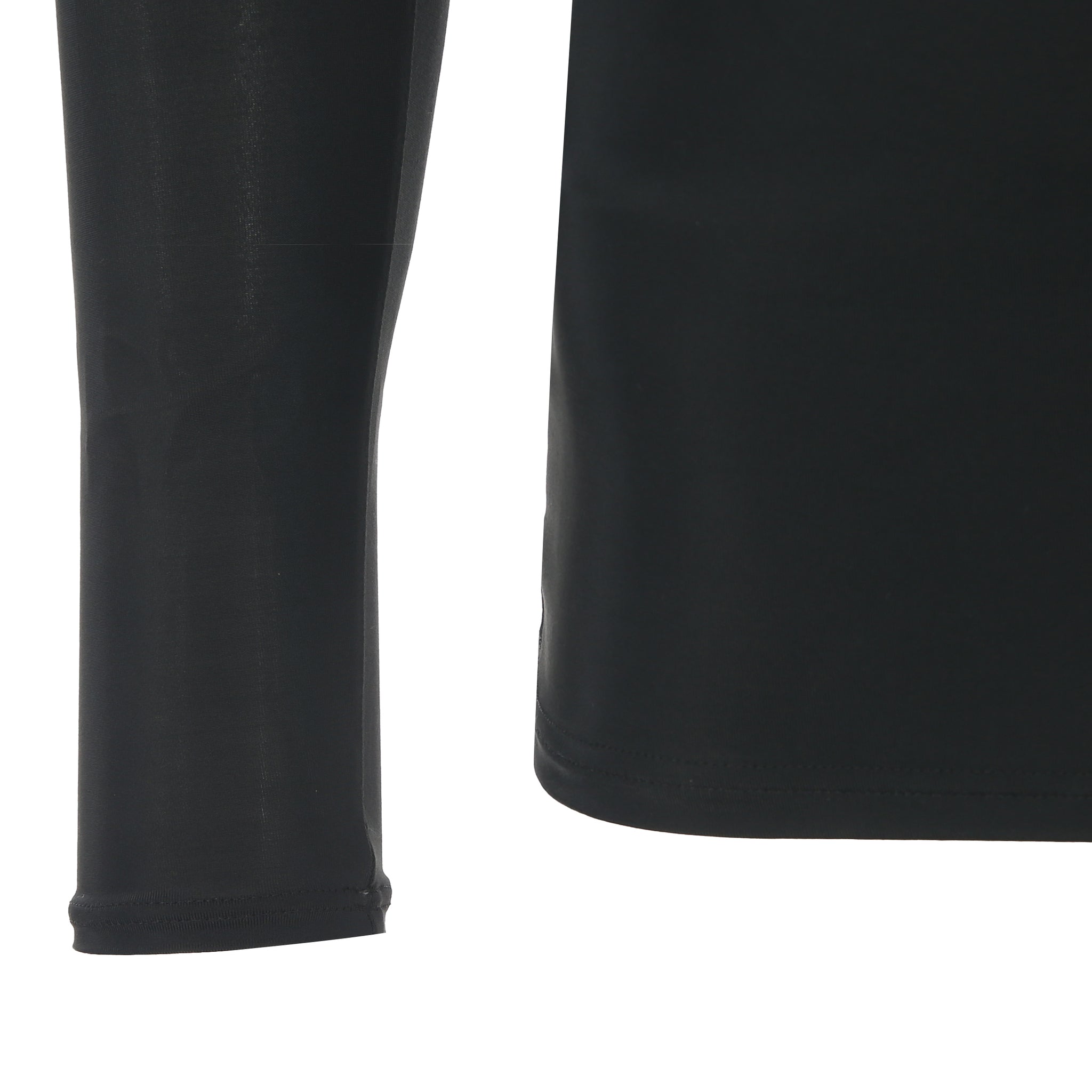 Desporte black long sleeve sweat wicking base layer shirt with high collar ergonomic seams