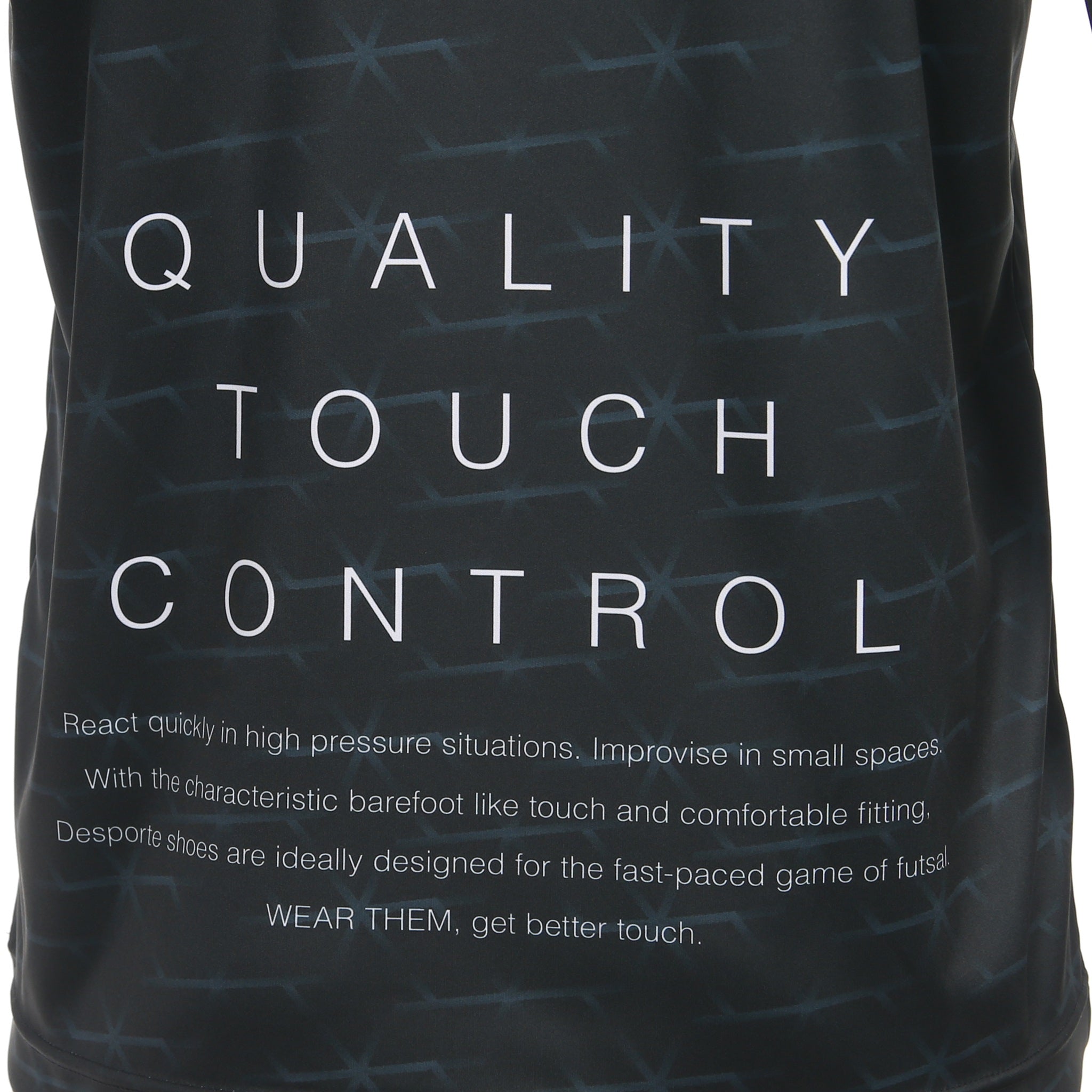 Desporte black long sleeve futsal practice shirt DSP-BPS-39L brand slogan