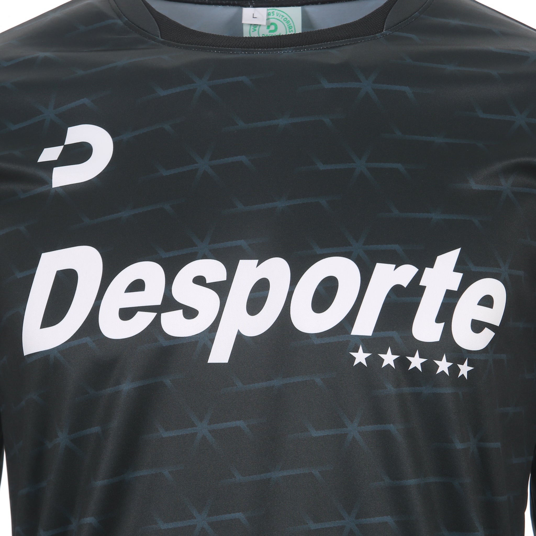 Desporte black long sleeve futsal practice shirt DSP-BPS-39L front logo