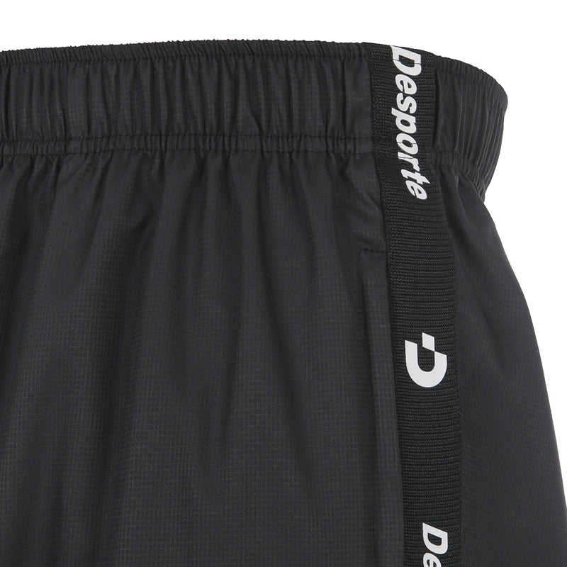 Desporte black windbreaker pants DSP-PP27SSL elastic waist and zipper pockets