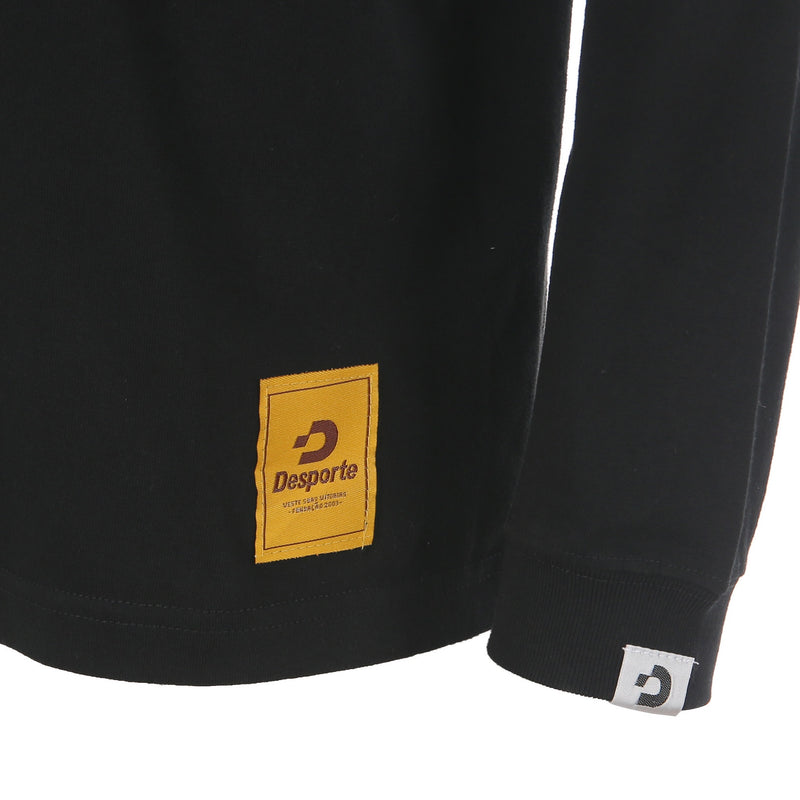Desporte black long sleeve cotton t-shirt DSP-T50L logo tag