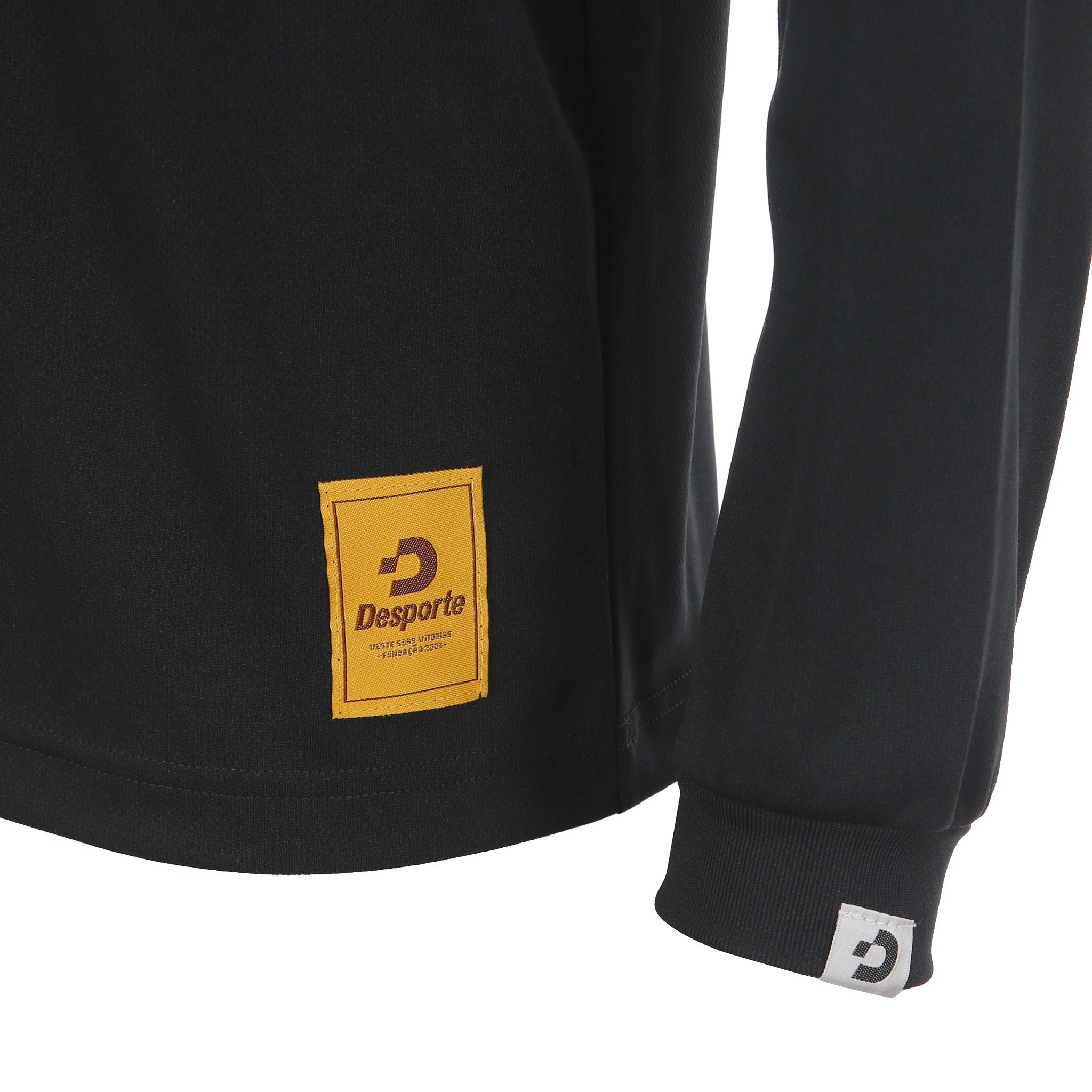 Desporte long sleeve dry shirt DSP-T51L-Black front logo tag