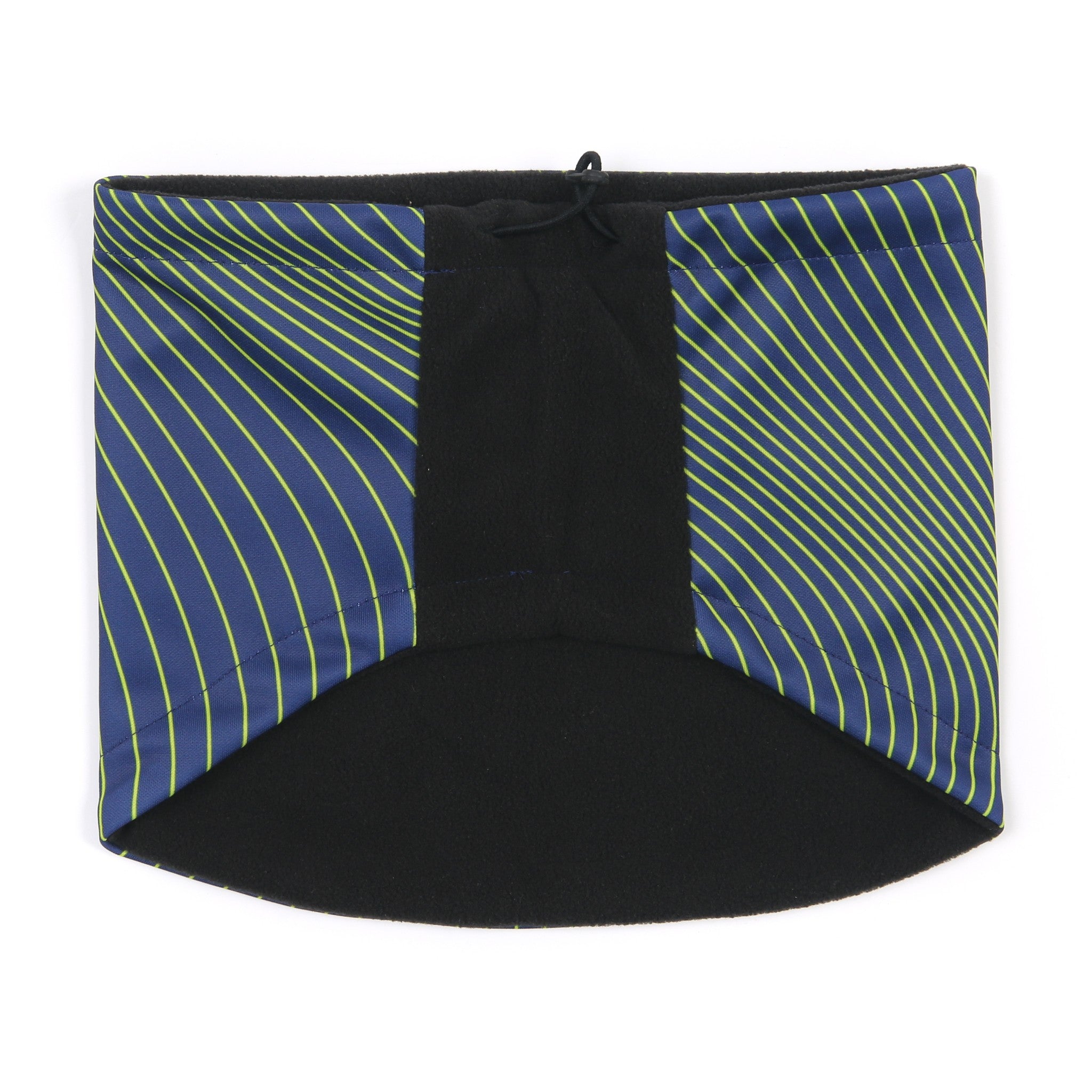 Desporte navy fleece neckwarmer DSP-NW12 with lime stripes back view