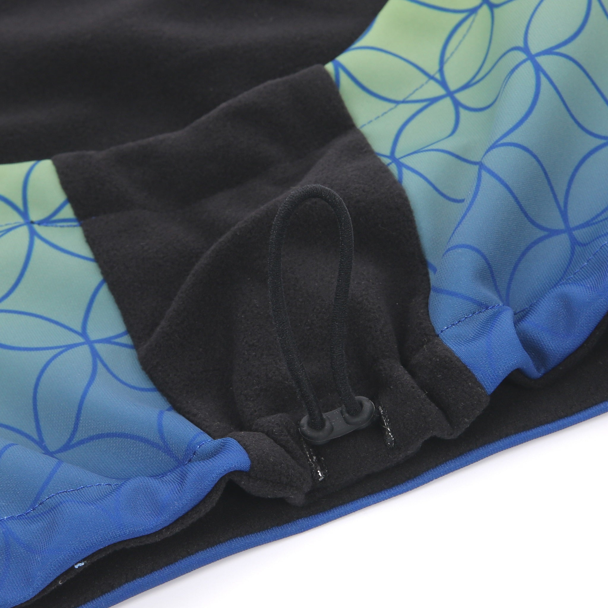 Desporte navy lime fleece neckwarmer DSP-NW11 drawstring