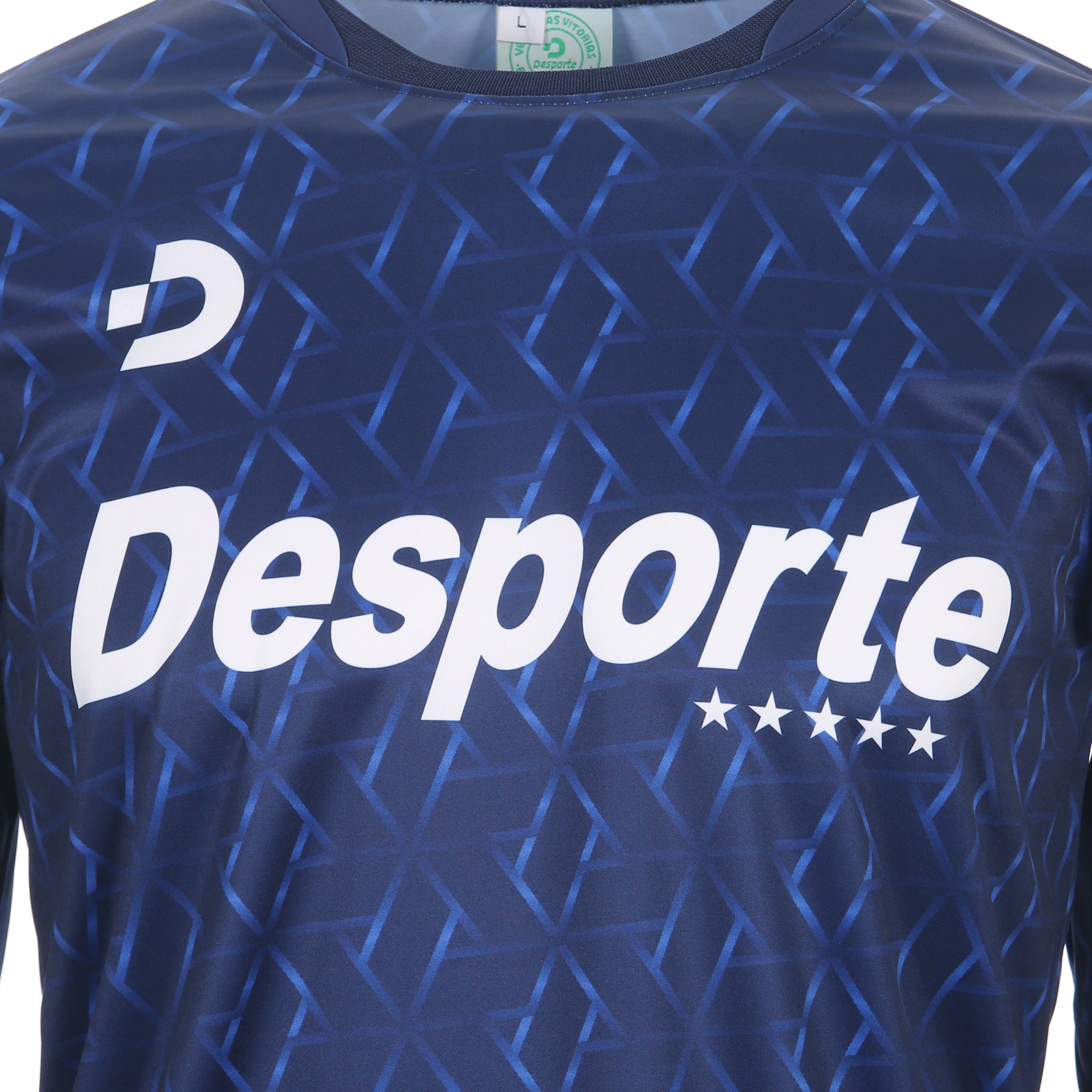 Desporte navy long sleeve futsal practice shirt DSP-BPS-39L front logo