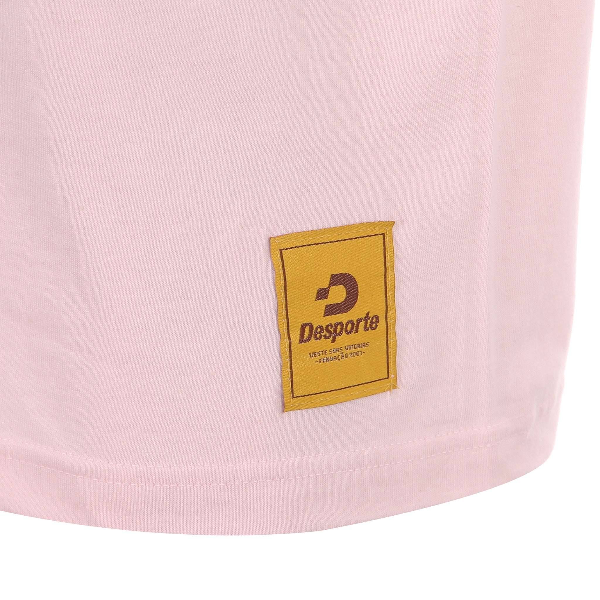 Desporte pink 100% cotton t-shirt DSP-T52 front left lower end logo tag