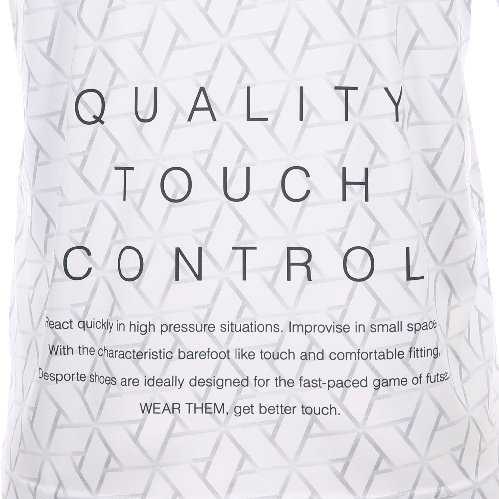 Desporte white long sleeve futsal practice shirt DSP-BPS-39L brand slogan