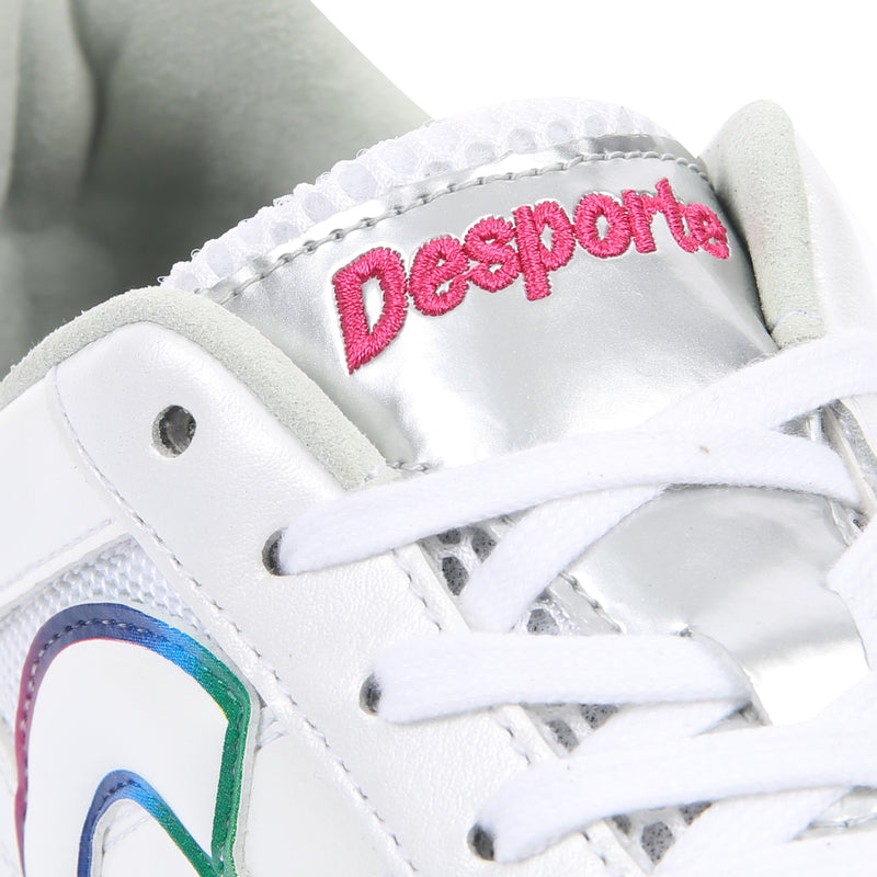 Desporte Sao Luis KT2 DS-1445 White/Rainbow turf soccer shoe padded tongue