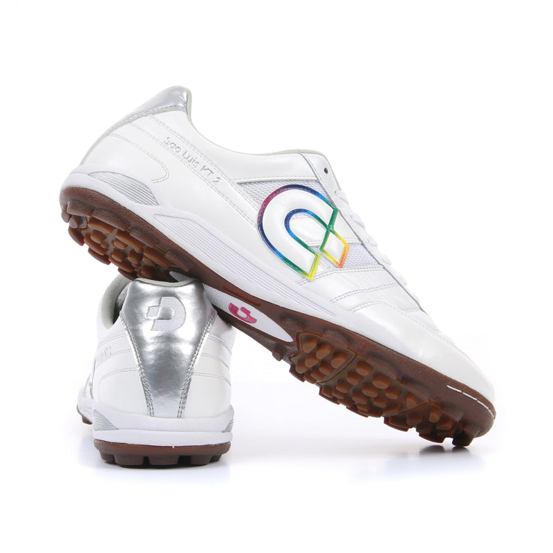 Desporte Sao Luis KT2 DS-1445 White/Rainbow/Silver turf soccer shoes