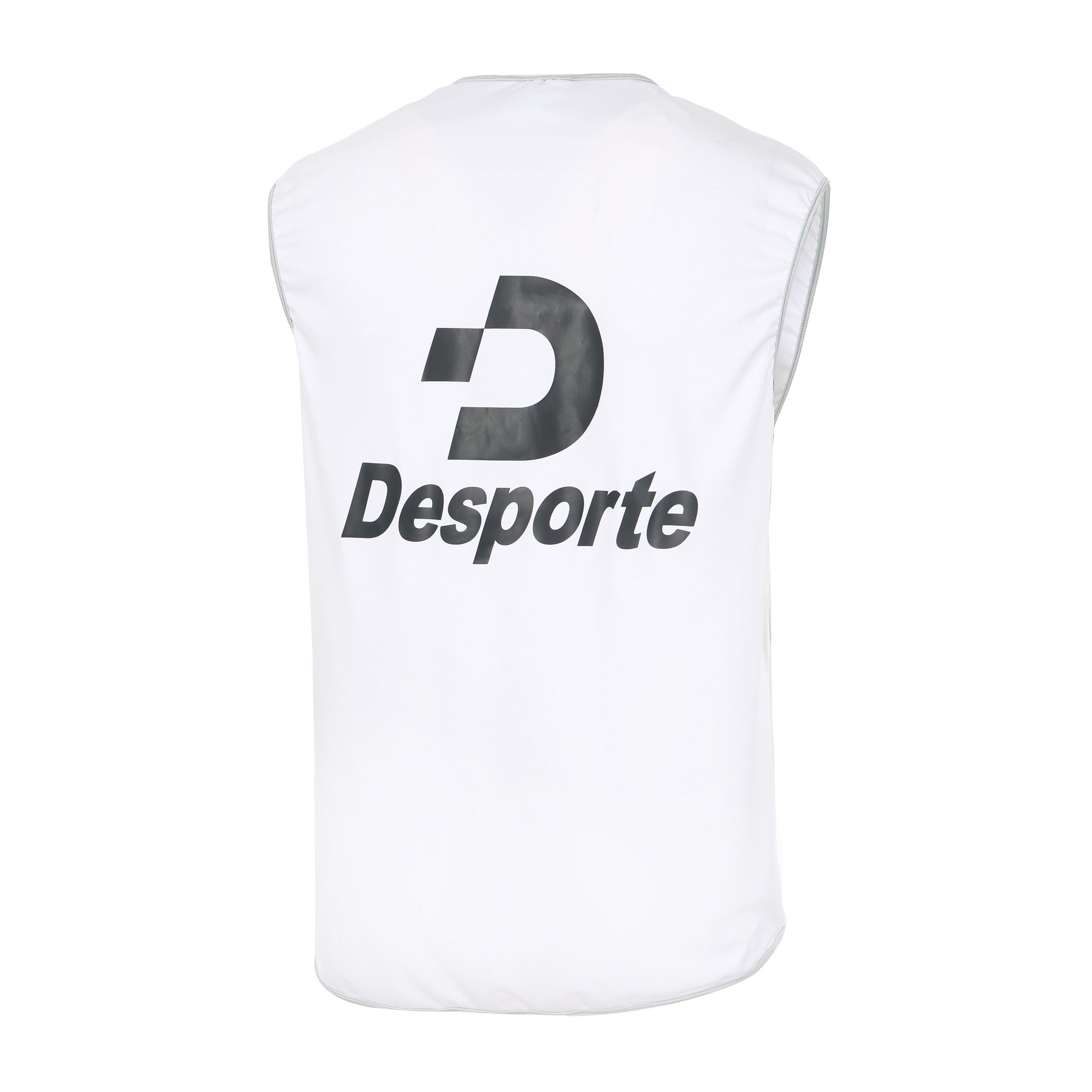 Desporte white sleeveless practice shirt back view