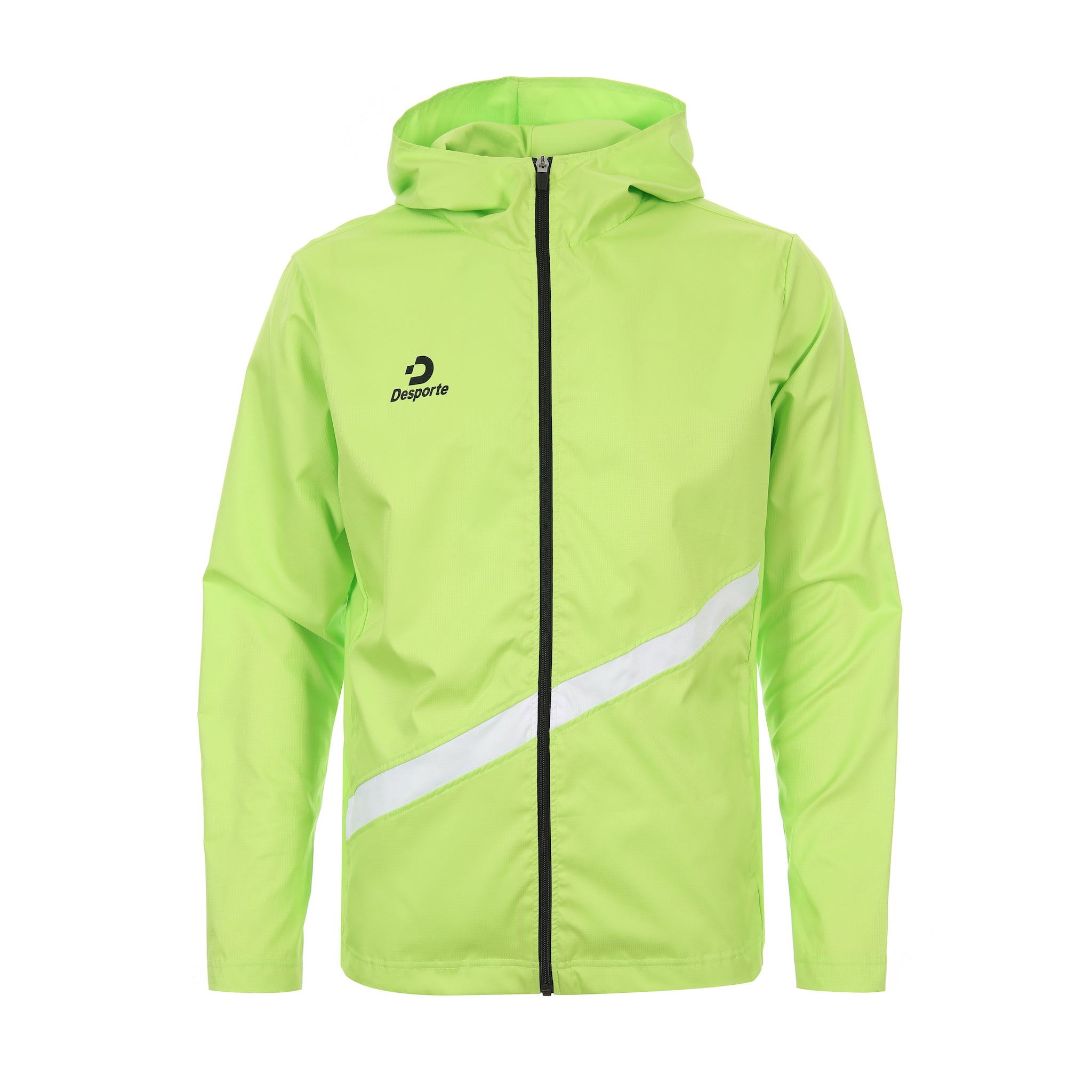 Desporte lime white full zip hooded windbreaker DSP-PJ26SL