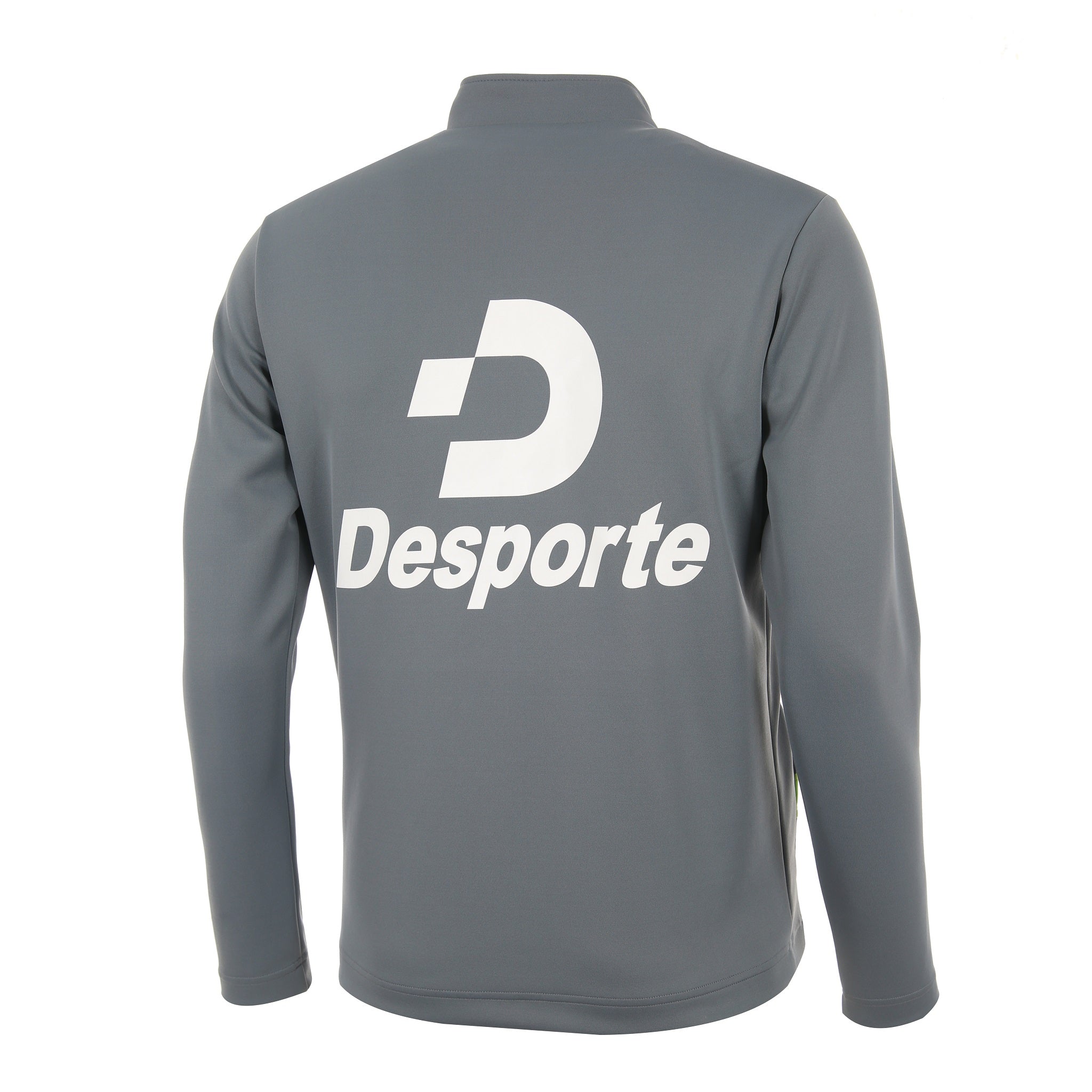 Desporte full zip slim fit training jacket DSP-CJ16SLF gray lime back view