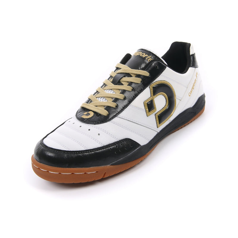 Desporte Campinas JP6 white black gold futsal shoe