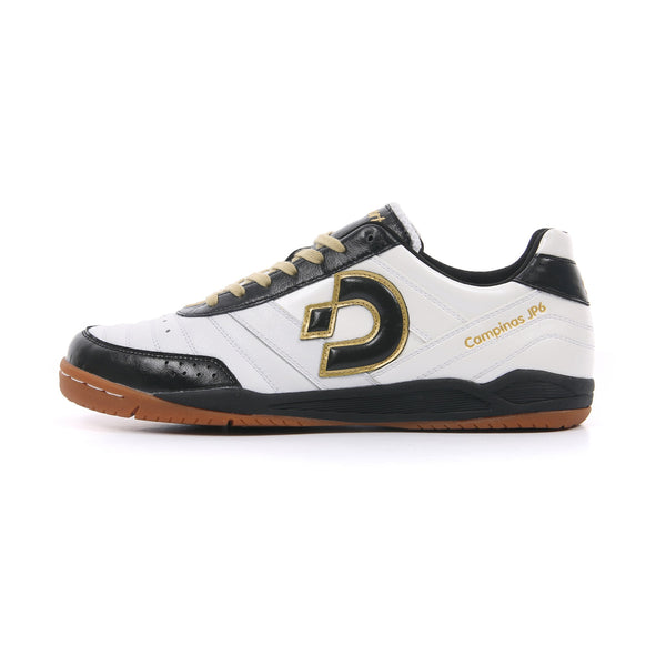 Desporte Campinas JP6 white black gold futsal shoe