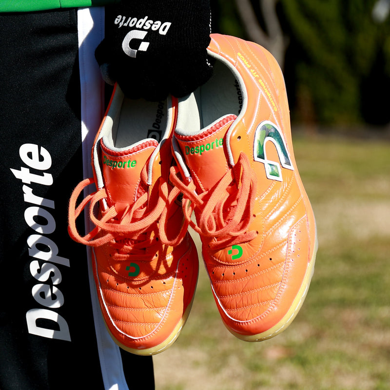 Desporte Campinas JTF PRO2 LTD 20th Anniversary orange green camouflage turf soccer shoes