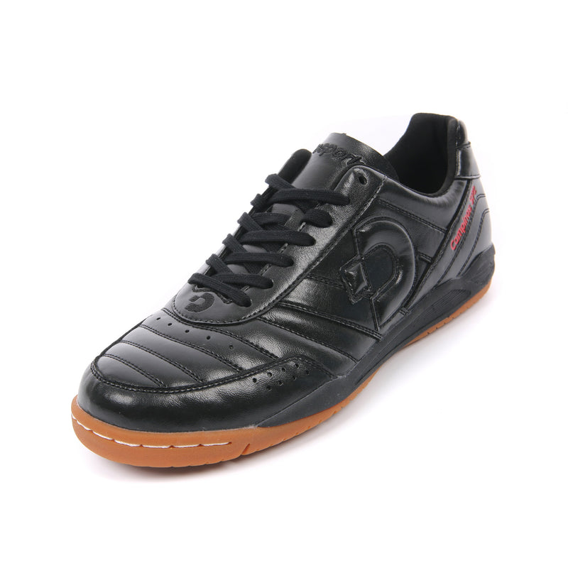Desporte Campinas SP2 full synthetic leather all black futsal shoe with synthetic suede leather lining