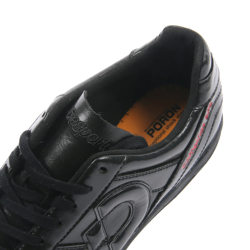 Desporte Campinas SP2 full synthetic leather all black futsal shoe with Poron memory foam shock absorption