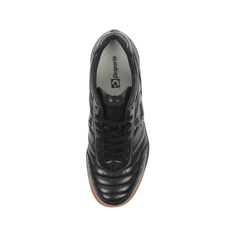 Desporte Campinas SP2 full synthetic leather all black futsal shoe with synthetic suede leather insole