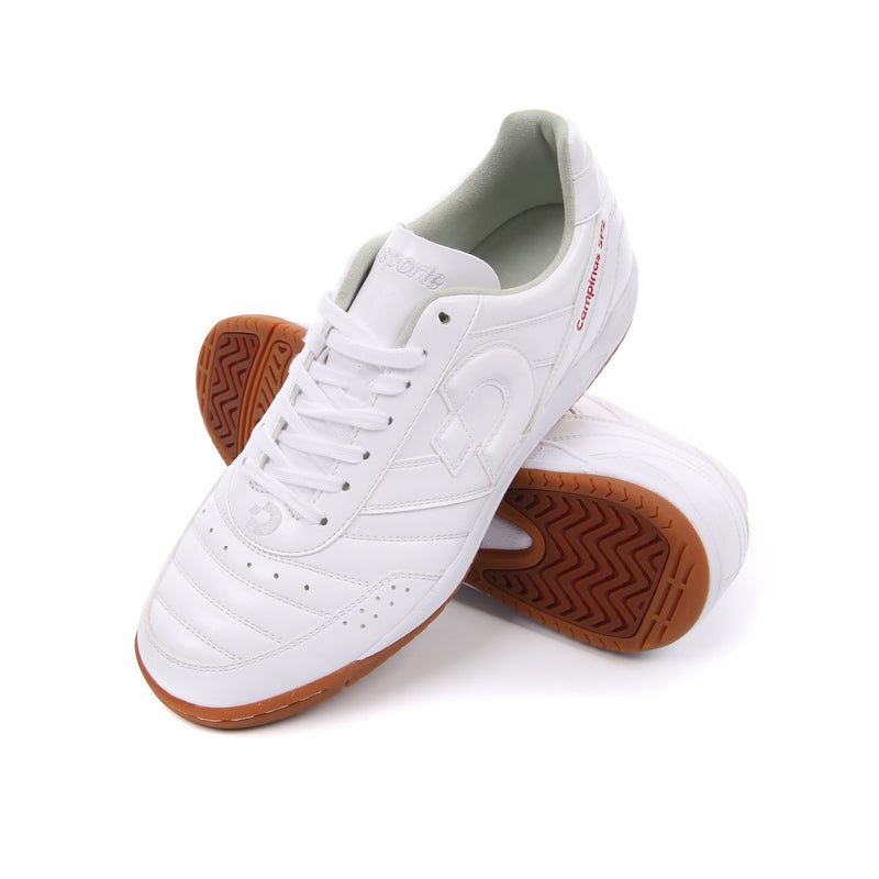 Desporte Campinas SP2 full synthetic leather all white futsal shoes