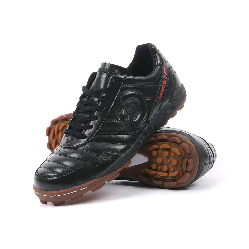 Desporte Campinas TF SP2 full synthetic leather all black turf soccer shoes