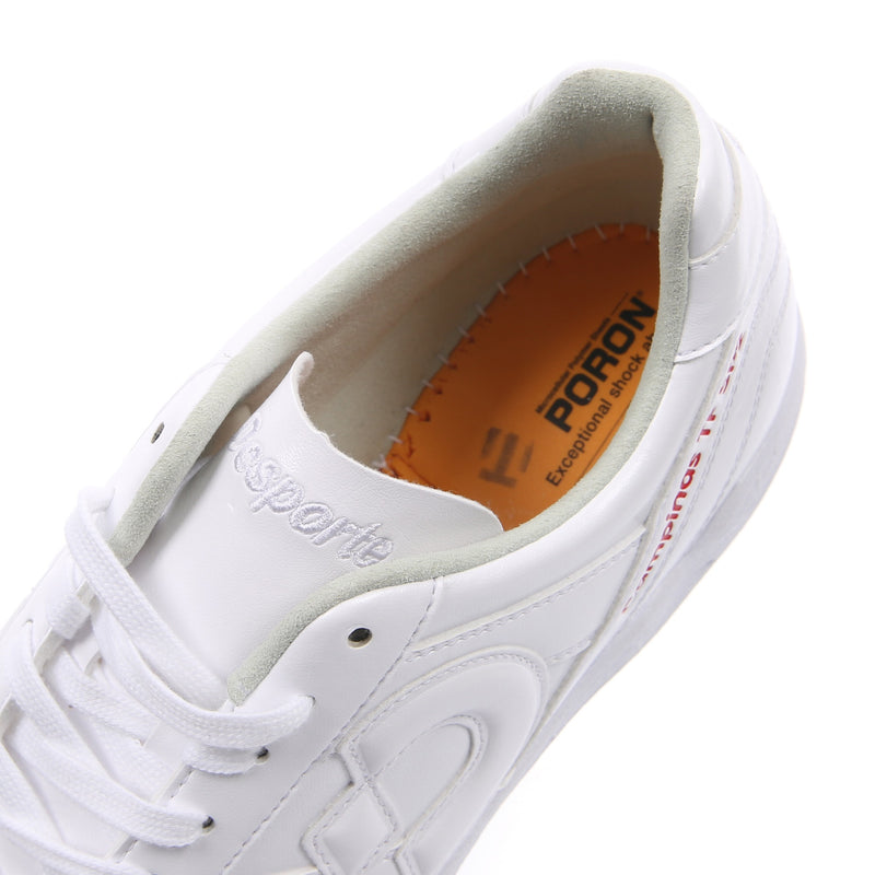 Desporte Campinas TF SP2 full synthetic leather all white turf soccer shoe Poron memory foam shock absorption