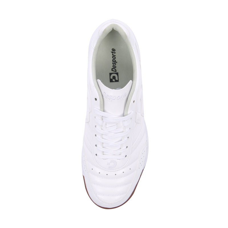 Desporte Campinas TF SP2 full synthetic leather all white turf soccer shoe with synthetic suede leather insole