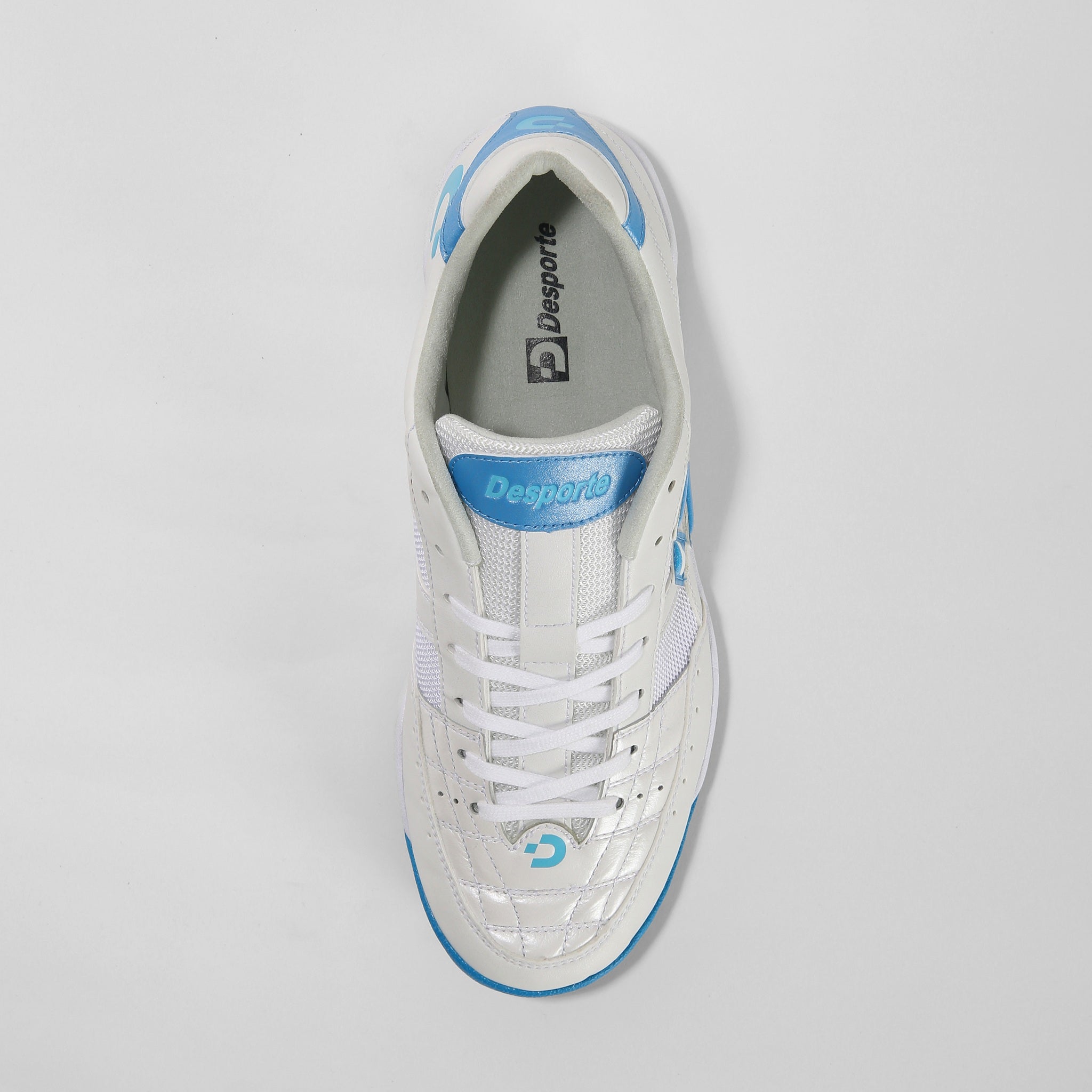 Turf Soccer Shoes, Rio KT2, White/Turquoise | Desporte