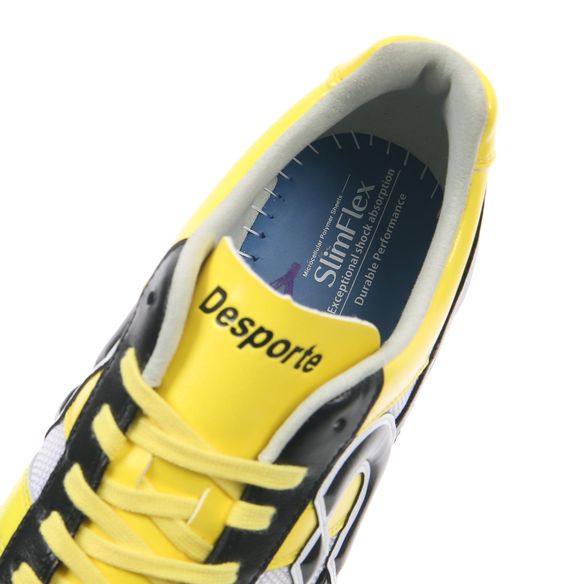 Desporte Sao Luis KT4 black yellow turf soccer shoe SlimFlex memory foam cushioning