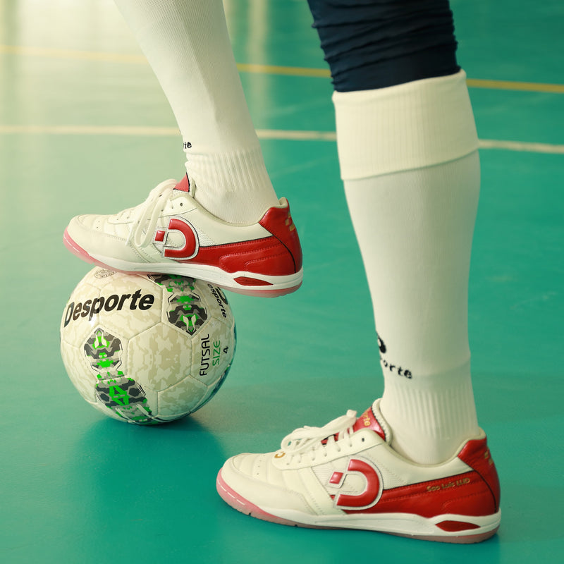 Desporte Sao Luis LLID LTD 20th Anniversary limited edition white and red futsal shoes and futsal ball