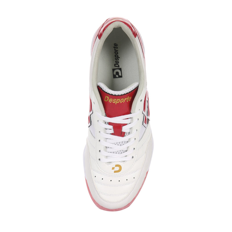 Desporte Sao Luis LLID LTD 20th Anniversary limited edition white and red futsal shoe with synthetic suede leather insole