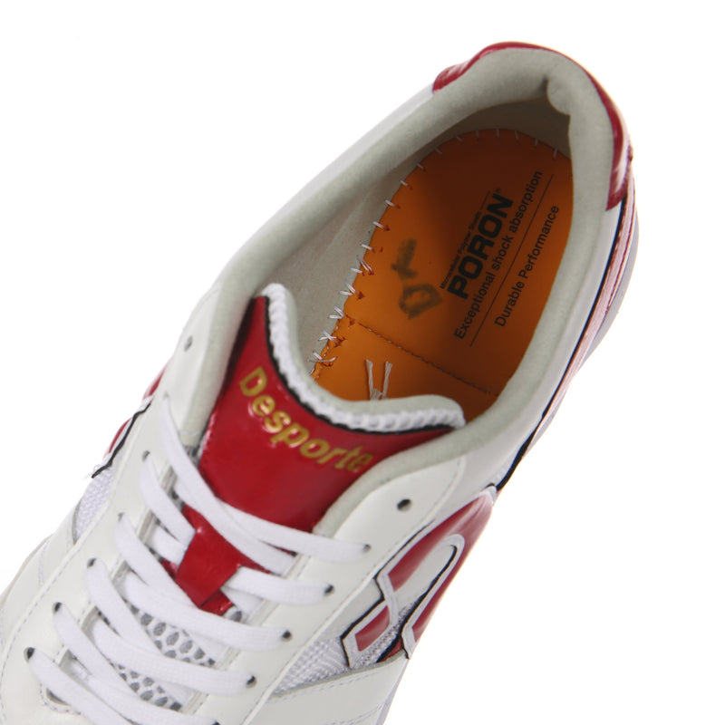 Desporte Sao Luis LLTF LTD 20th Anniversary limited edition white and red turf soccer shoe with Poron memory foam cushioning and shock absorption
