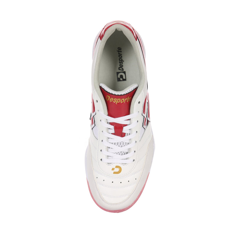 Desporte Sao Luis LLTF LTD 20th Anniversary limited edition white and red turf soccer shoe with synthetic suede leather insole