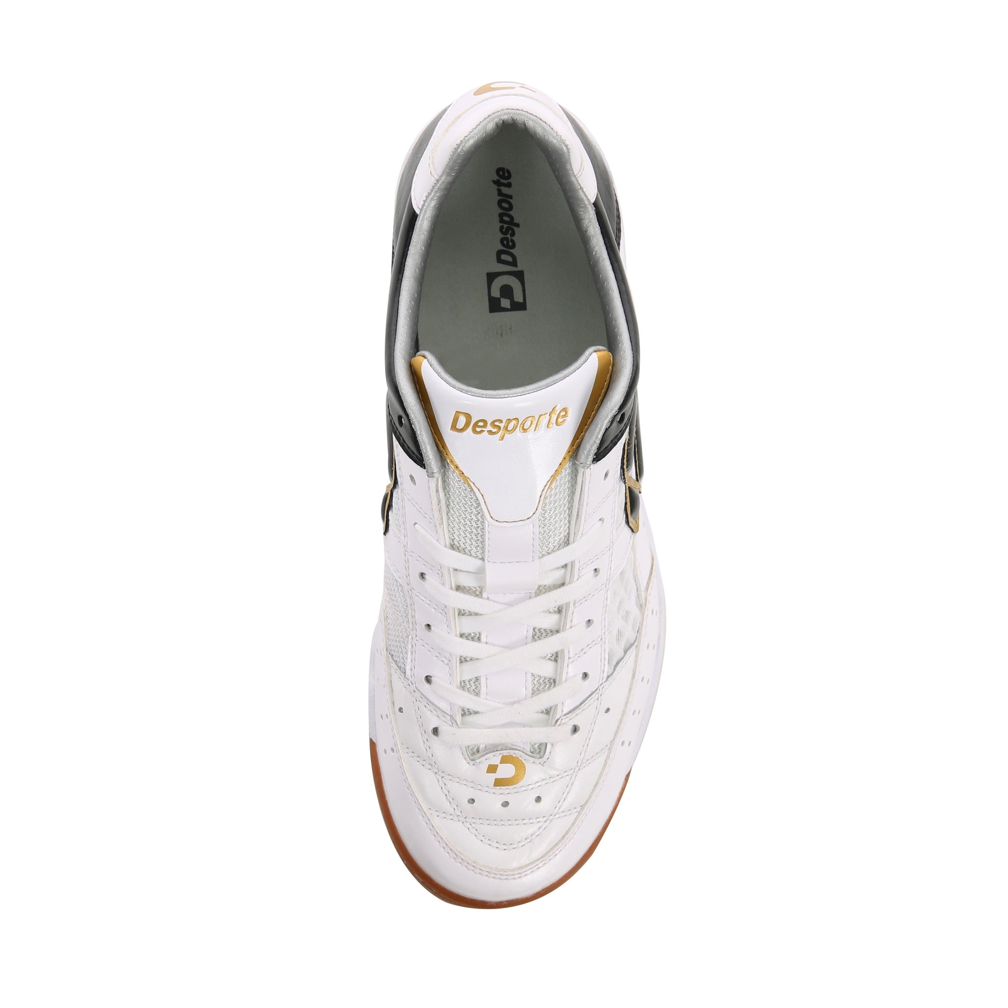 Futsal Shoes, Tessa Light ID PRO3, White/Black/Gold | Desporte