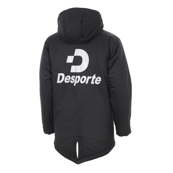 Desporte black hooded winter coat DSP-WP24SL back view