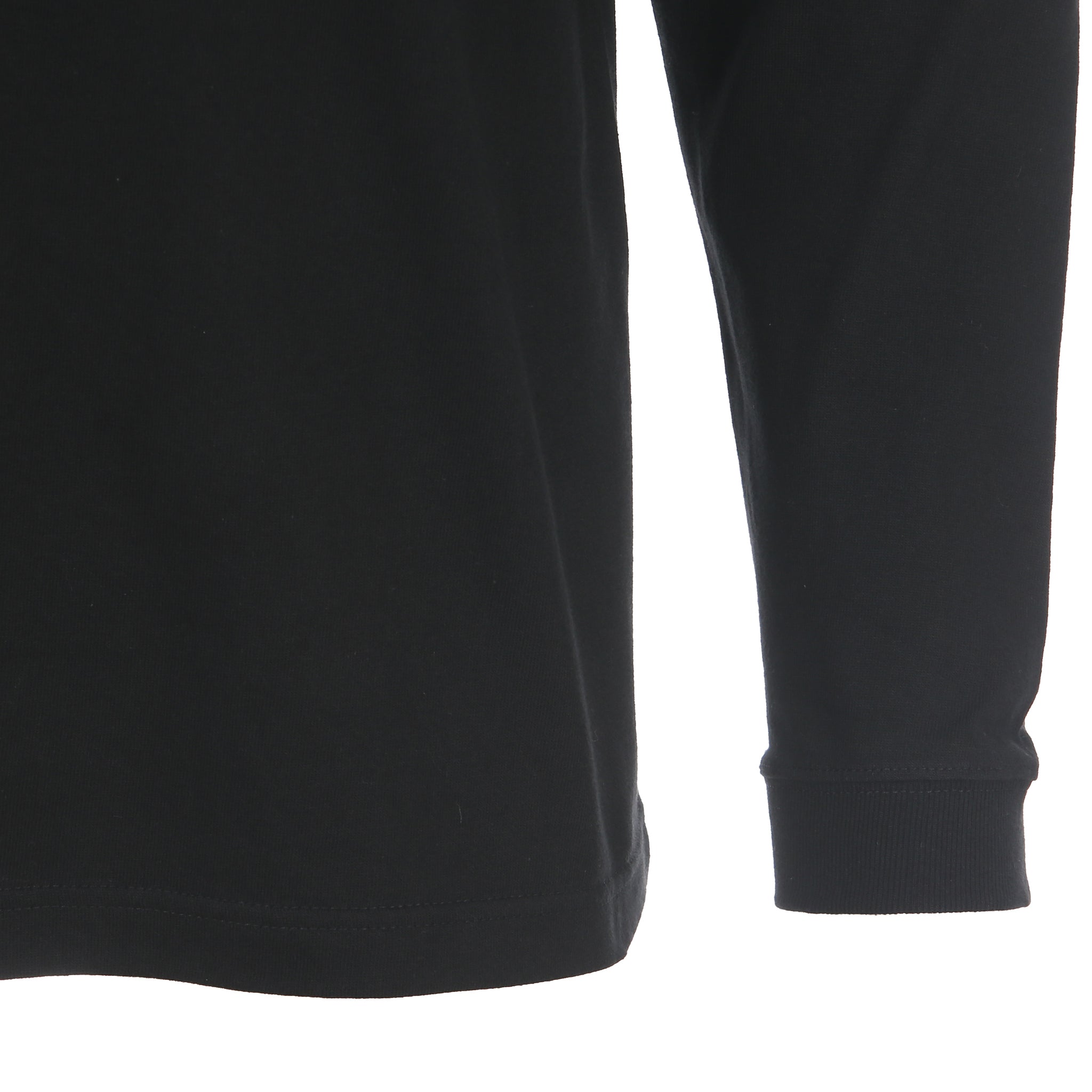 デスポルテ ブラック ロングスリーブ コットン Tシャツ DSP-T55L リブカフ