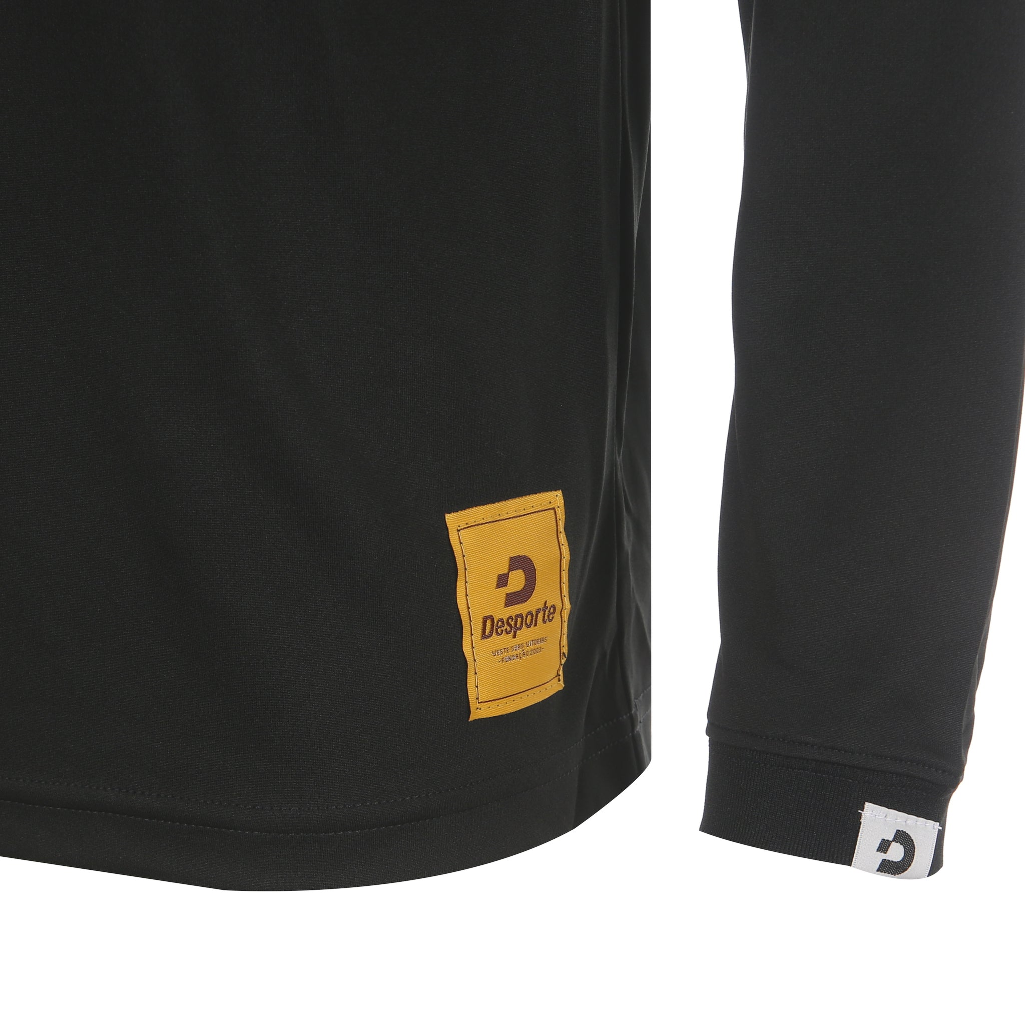 デスポルテ ブラック ロングスリーブ ドライシャツ DSP-DT-04L フロントロゴタグ