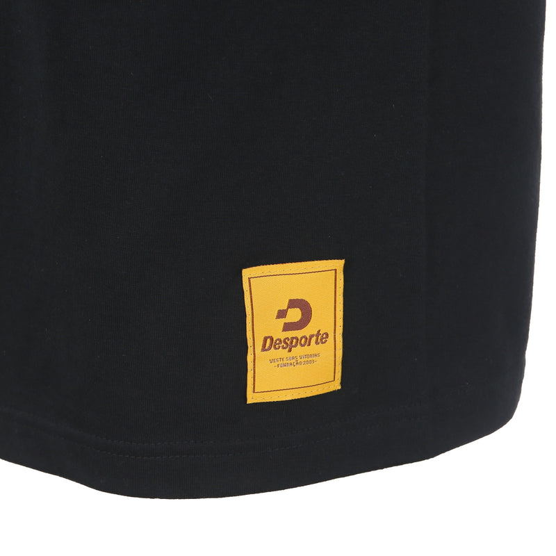 Desporte black 100% cotton t-shirt DSP-T49 front logo tag