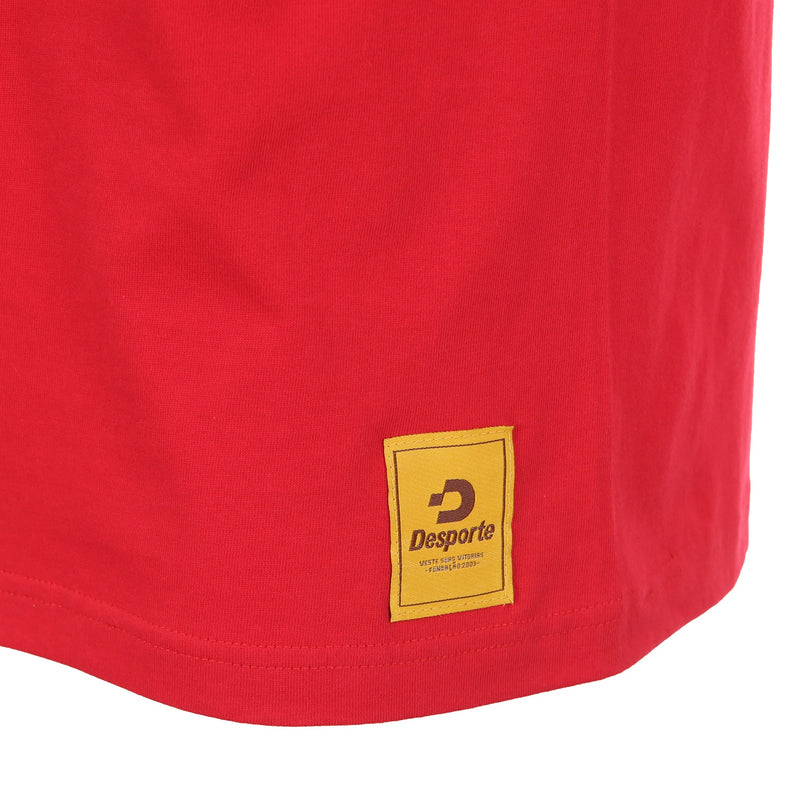 Desporte red 100% cotton t-shirt DSP-T49 front logo tag