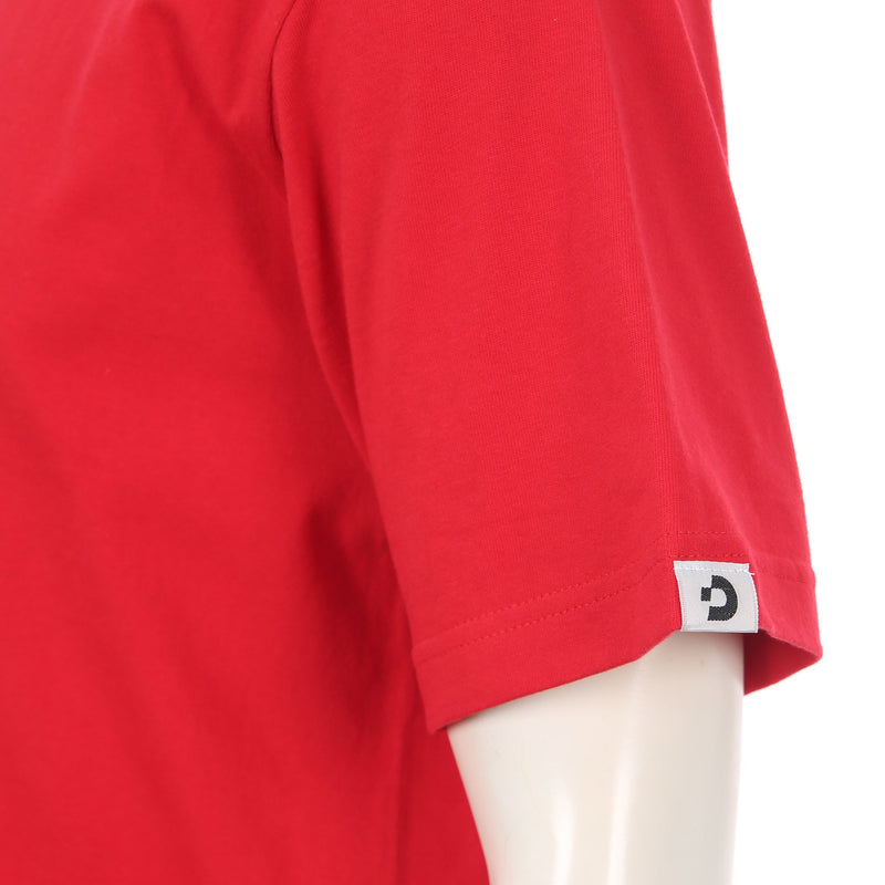 Desporte red 100% cotton t-shirt DSP-T49 sleeve logo