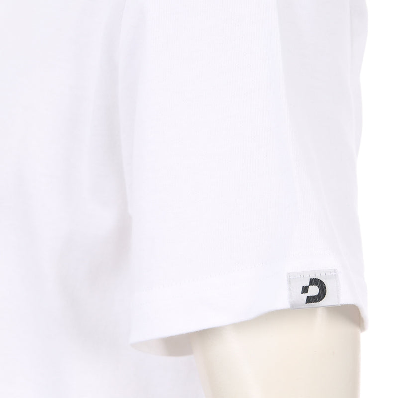 Desporte white 100% cotton t-shirt DSP-T49 sleeve logo