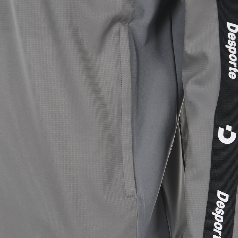 Desporte gray windshirt DSP-PJ27SL track tape logo and zipper pockets